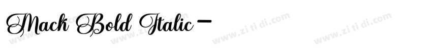 Mack Bold Italic字体转换